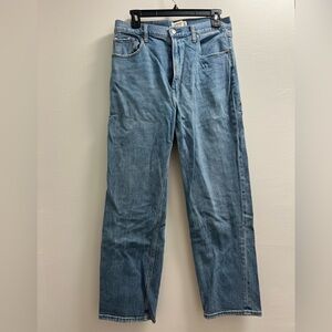 A+F The Ankle Straight Ultra High Rise Curve Love Jeans